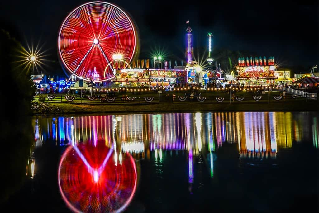 Cabarrus County Fair at night